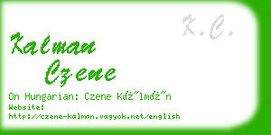 kalman czene business card